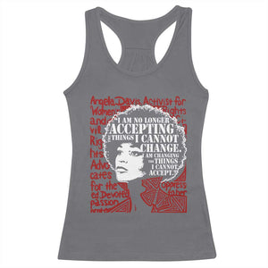 Angela Davis Inspirational Quote Racerback Tank Top Black History Month TS14 Charcoal Print Your Wear