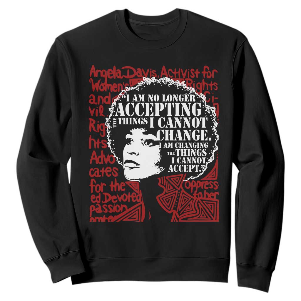 Angela Davis Inspirational Quote Sweatshirt Black History Month TS14 Black Print Your Wear