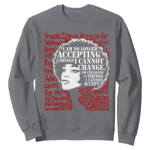 Angela Davis Inspirational Quote Sweatshirt Black History Month TS14 Charcoal Print Your Wear