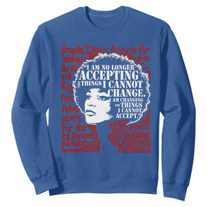Angela Davis Inspirational Quote Sweatshirt Black History Month TS14 Royal Blue Print Your Wear