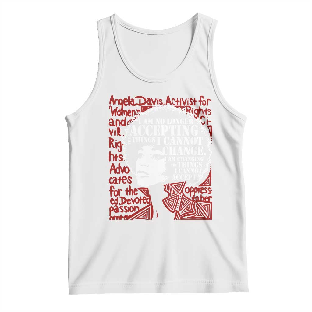 Angela Davis Inspirational Quote Tank Top Black History Month TS14 White Print Your Wear