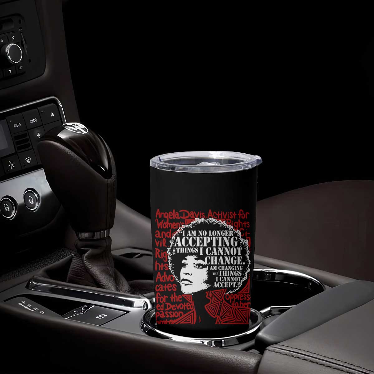 Angela Davis Inspirational Quote Tumbler Cup Black History Month TS14 Print Your Wear