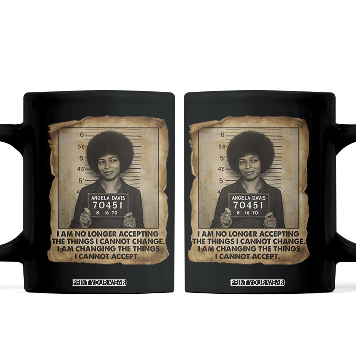 Angela Davis Inspirational Quote Coffee Mug Black History Melanin TS14 Black Print Your Wear