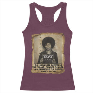 Angela Davis Inspirational Quote Racerback Tank Top Black History Melanin TS14 Maroon Print Your Wear