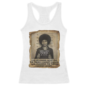 Angela Davis Inspirational Quote Racerback Tank Top Black History Melanin TS14 White Print Your Wear