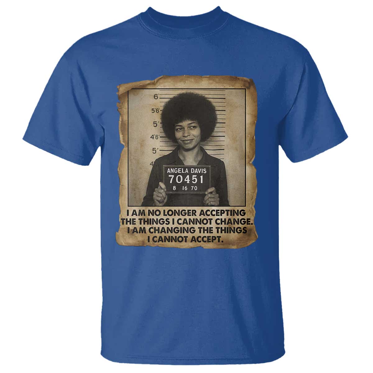 Angela Davis Inspirational Quote T Shirt Black History Melanin TS14 Royal Blue Print Your Wear