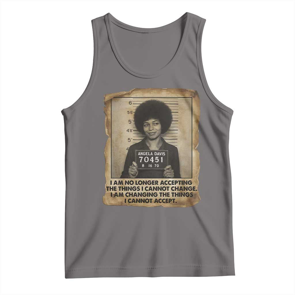 Angela Davis Inspirational Quote Tank Top Black History Melanin TS14 Deep Heather Print Your Wear