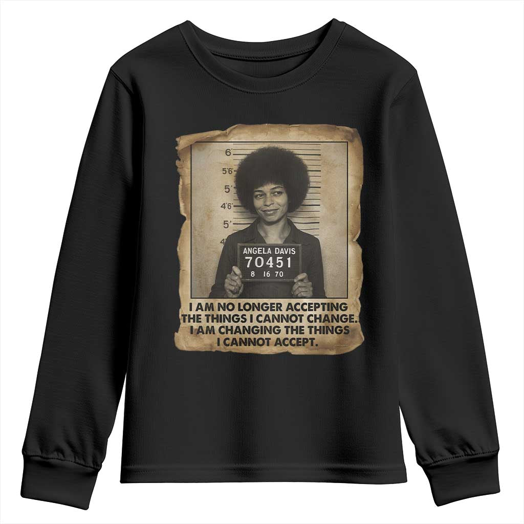 Angela Davis Inspirational Quote Youth Sweatshirt Black History Melanin TS14 Black Print Your Wear
