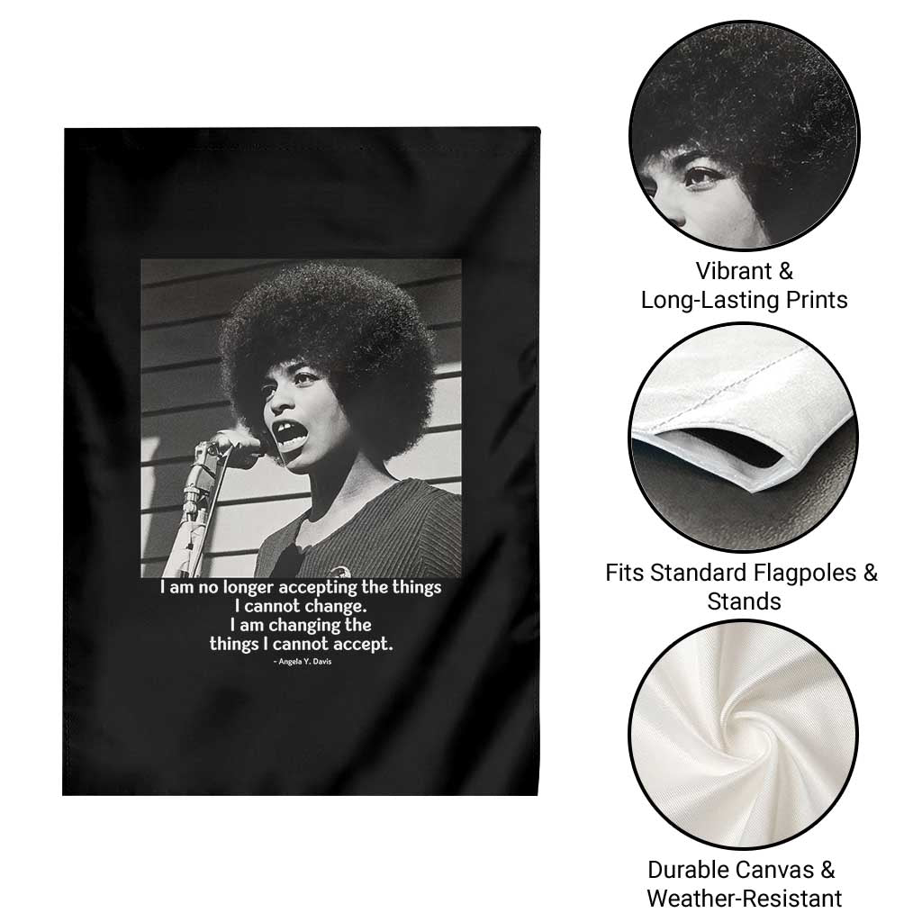 Angela Davis Inspirational Quote Garden Flag Black History African Pride Power TS14 Print Your Wear