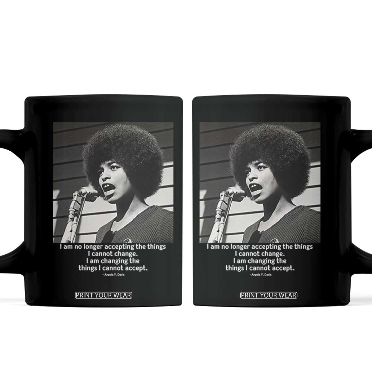 Angela Davis Inspirational Quote Coffee Mug Black History African Pride Power TS14 Black Print Your Wear