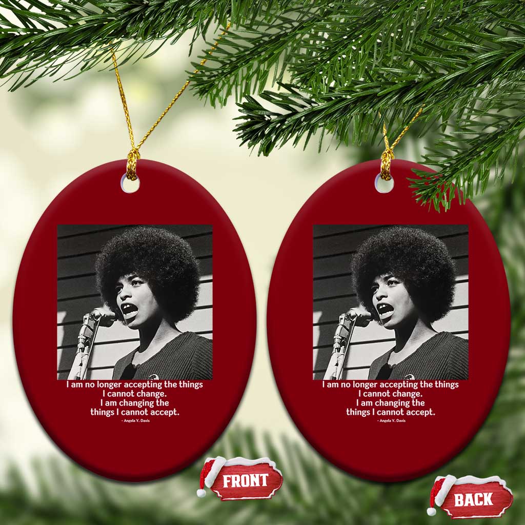 Angela Davis Inspirational Quote Ceramic Ornament Black History African Pride Power TS14 Print Your Wear