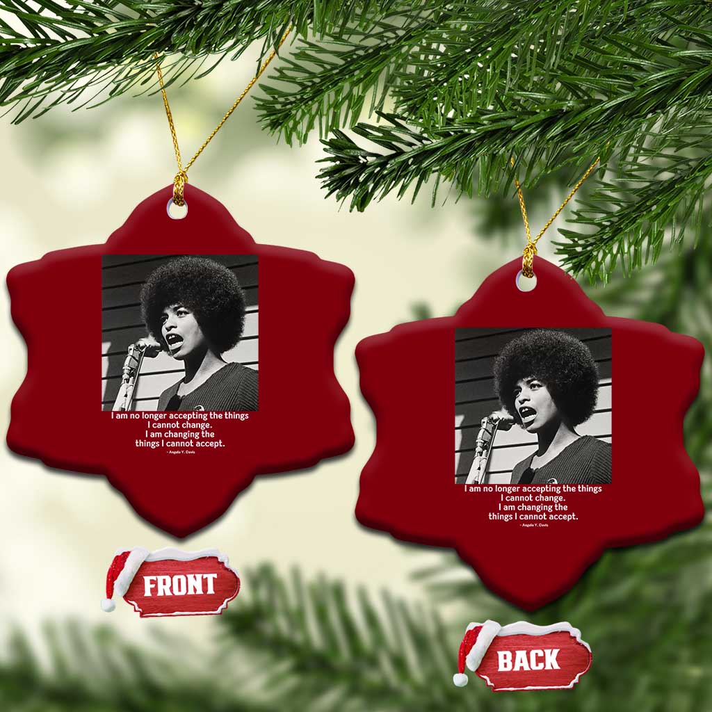 Angela Davis Inspirational Quote Ceramic Ornament Black History African Pride Power TS14 Print Your Wear