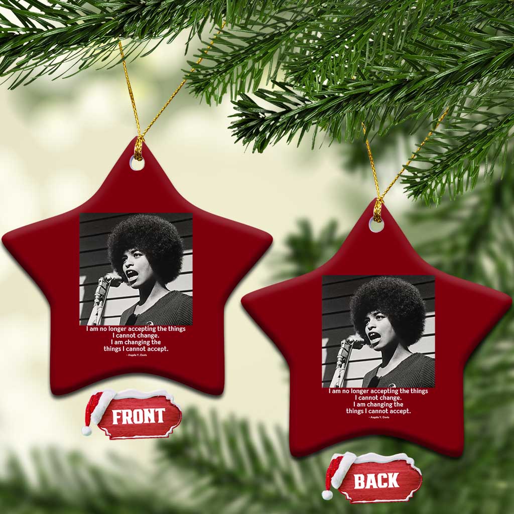 Angela Davis Inspirational Quote Ceramic Ornament Black History African Pride Power TS14 Print Your Wear