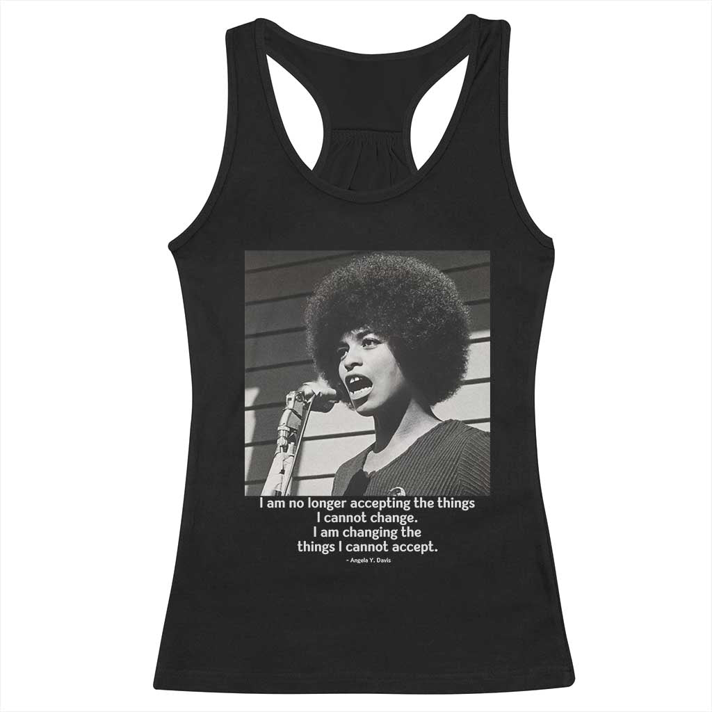 Angela Davis Inspirational Quote Racerback Tank Top Black History African Pride Power TS14 Black Print Your Wear
