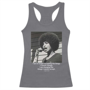 Angela Davis Inspirational Quote Racerback Tank Top Black History African Pride Power TS14 Charcoal Print Your Wear