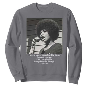 Angela Davis Inspirational Quote Sweatshirt Black History African Pride Power TS14 Charcoal Print Your Wear