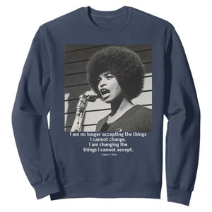Angela Davis Inspirational Quote Sweatshirt Black History African Pride Power TS14 Navy Print Your Wear