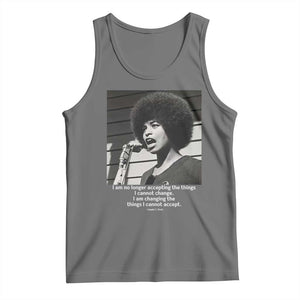 Angela Davis Inspirational Quote Tank Top Black History African Pride Power TS14 Black Heather Print Your Wear