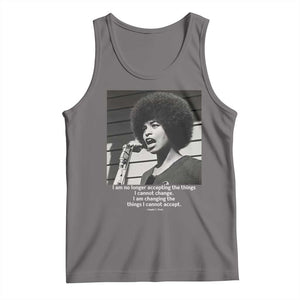 Angela Davis Inspirational Quote Tank Top Black History African Pride Power TS14 Deep Heather Print Your Wear