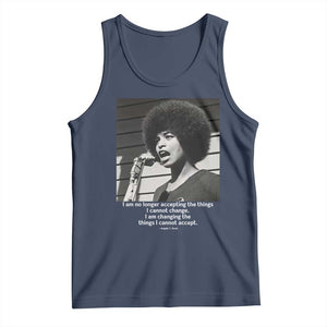 Angela Davis Inspirational Quote Tank Top Black History African Pride Power TS14 Navy Print Your Wear