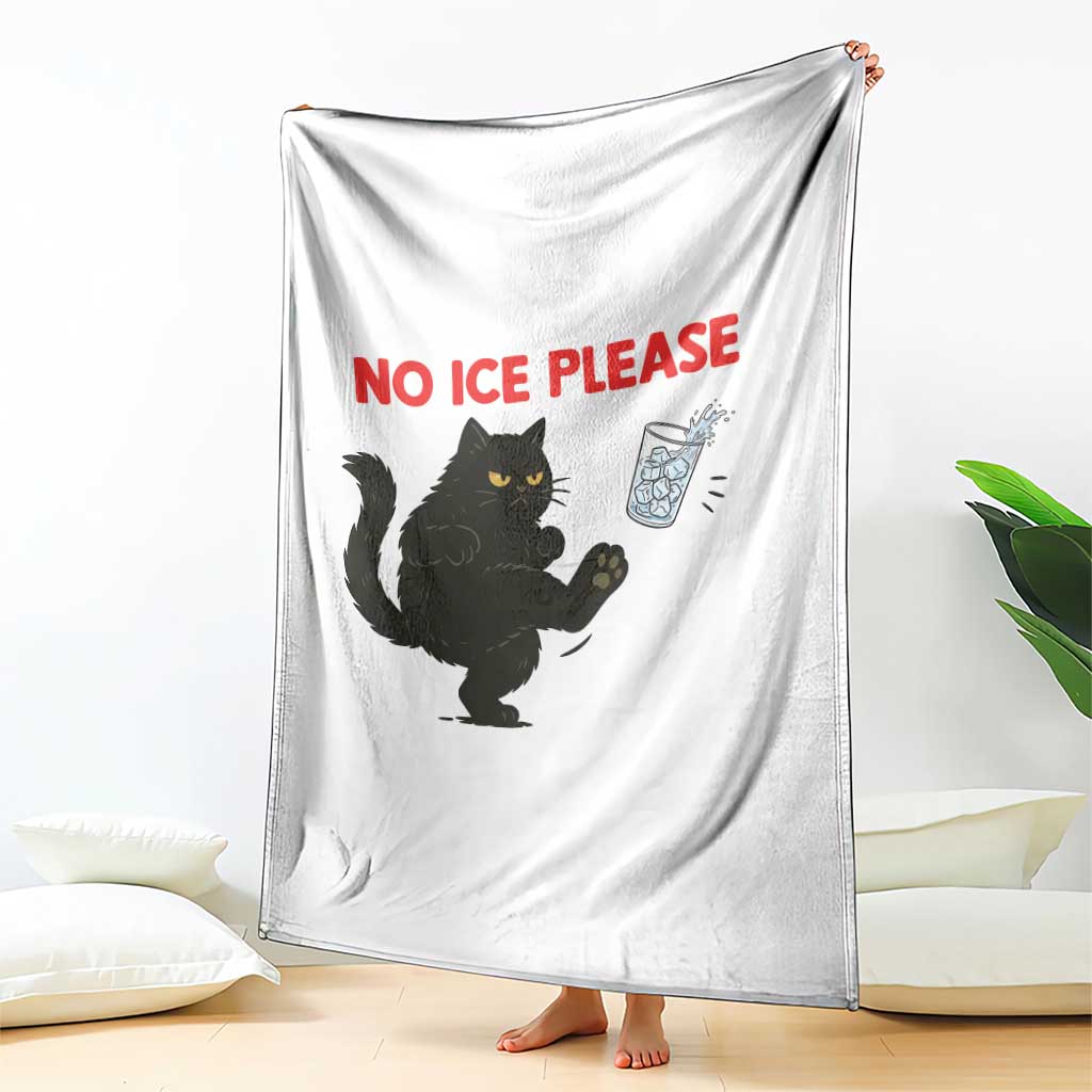 No Ice Please Throw Blanket Funny Black Cat Abolish ICE Meme Protest TS14 Print Your Wear