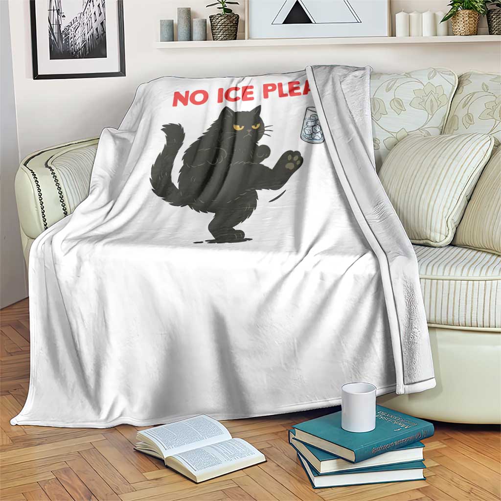 No Ice Please Throw Blanket Funny Black Cat Abolish ICE Meme Protest TS14 Print Your Wear