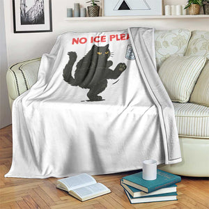 No Ice Please Throw Blanket Funny Black Cat Abolish ICE Meme Protest TS14 Print Your Wear