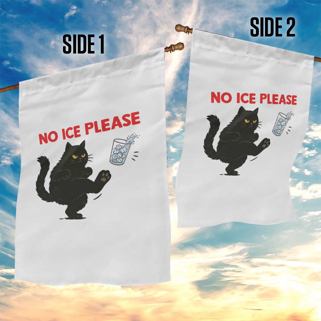No Ice Please Garden Flag Funny Black Cat Abolish ICE Meme Protest TS14 Print Your Wear