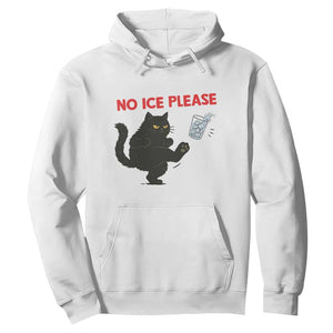 No Ice Please Hoodie Funny Black Cat Abolish ICE Meme Protest TS14 White Print Your Wear