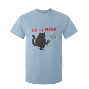 No Ice Please T Shirt For Kid Funny Black Cat Abolish ICE Meme Protest TS14 Light Blue Print Your Wear