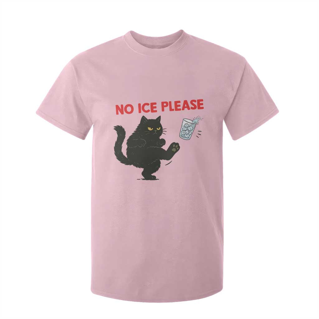 No Ice Please T Shirt For Kid Funny Black Cat Abolish ICE Meme Protest TS14 Light Pink Print Your Wear