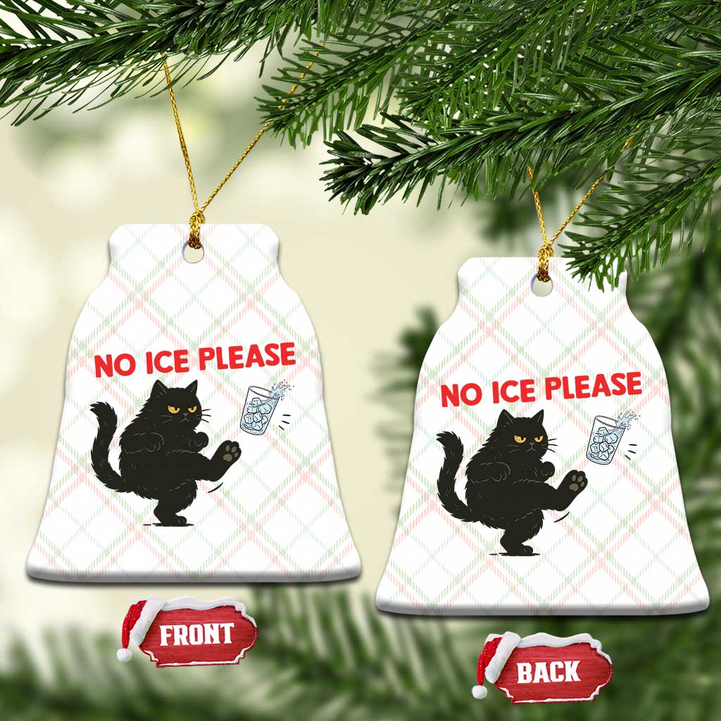 No Ice Please Ceramic Ornament Funny Black Cat Abolish ICE Meme Protest TS14 Print Your Wear