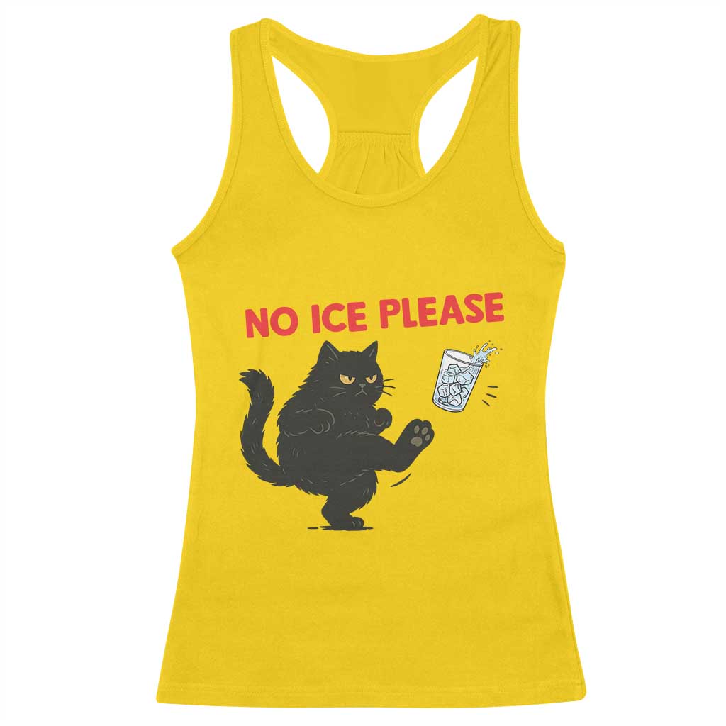 No Ice Please Racerback Tank Top Funny Black Cat Abolish ICE Meme Protest TS14 Daisy Print Your Wear