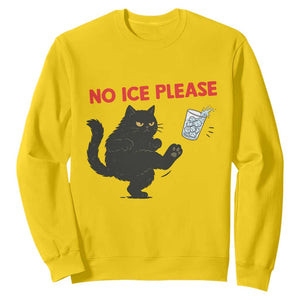 No Ice Please Sweatshirt Funny Black Cat Abolish ICE Meme Protest TS14 Daisy Print Your Wear