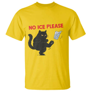 No Ice Please T Shirt Funny Black Cat Abolish ICE Meme Protest TS14 Daisy Print Your Wear