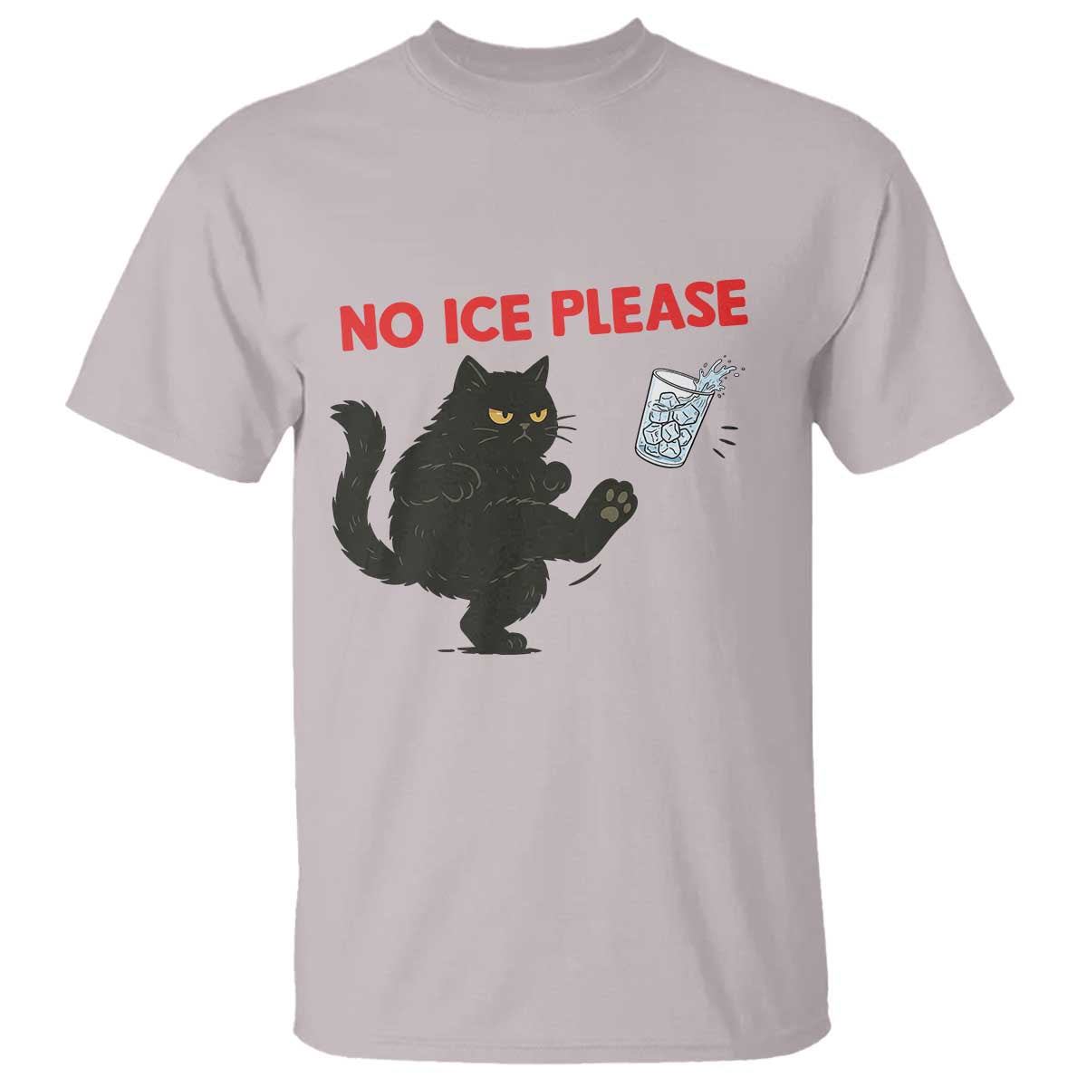 No Ice Please T Shirt Funny Black Cat Abolish ICE Meme Protest TS14 Ice Gray Print Your Wear