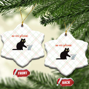 No Ice Please Ceramic Ornament Funny Cat Abolish ICE Meme Protest TS14 Print Your Wear