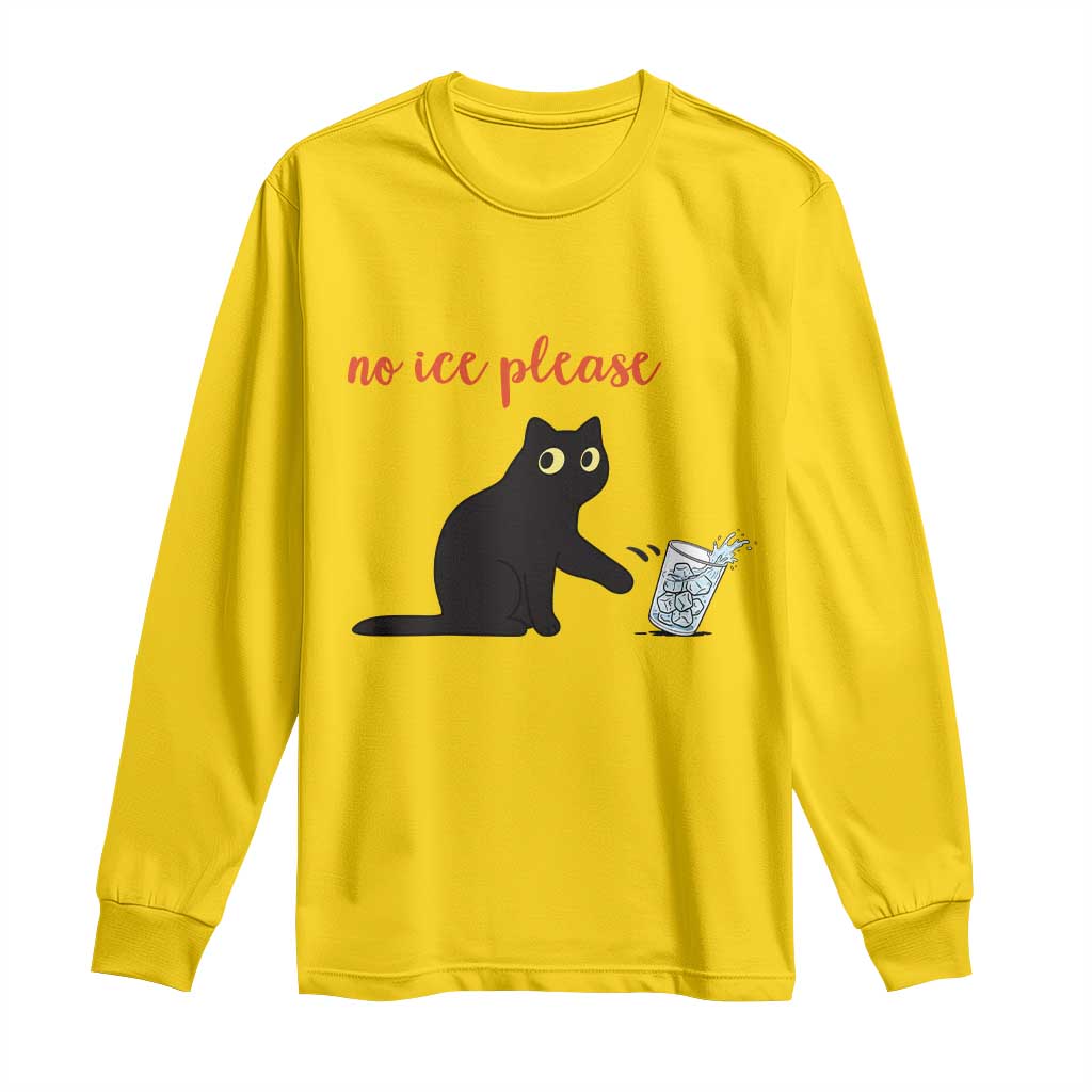 No Ice Please Long Sleeve Shirt Funny Cat Abolish ICE Meme Protest TS14 Daisy Print Your Wear