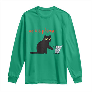 No Ice Please Long Sleeve Shirt Funny Cat Abolish ICE Meme Protest TS14 Irish Green Print Your Wear