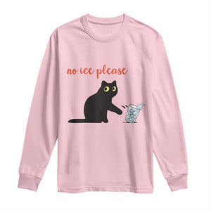 No Ice Please Long Sleeve Shirt Funny Cat Abolish ICE Meme Protest TS14 Light Pink Print Your Wear