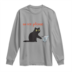 No Ice Please Long Sleeve Shirt Funny Cat Abolish ICE Meme Protest TS14 Sport Gray Print Your Wear