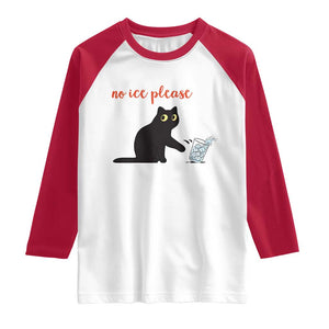 No Ice Please Raglan Shirt Funny Cat Abolish ICE Meme Protest TS14 White Red Print Your Wear