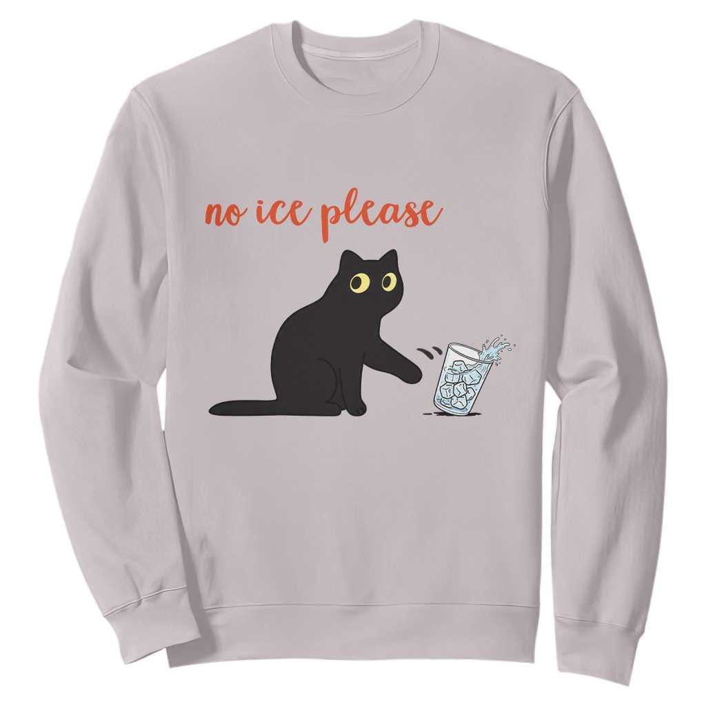 No Ice Please Sweatshirt Funny Cat Abolish ICE Meme Protest TS14 Ice Gray Print Your Wear