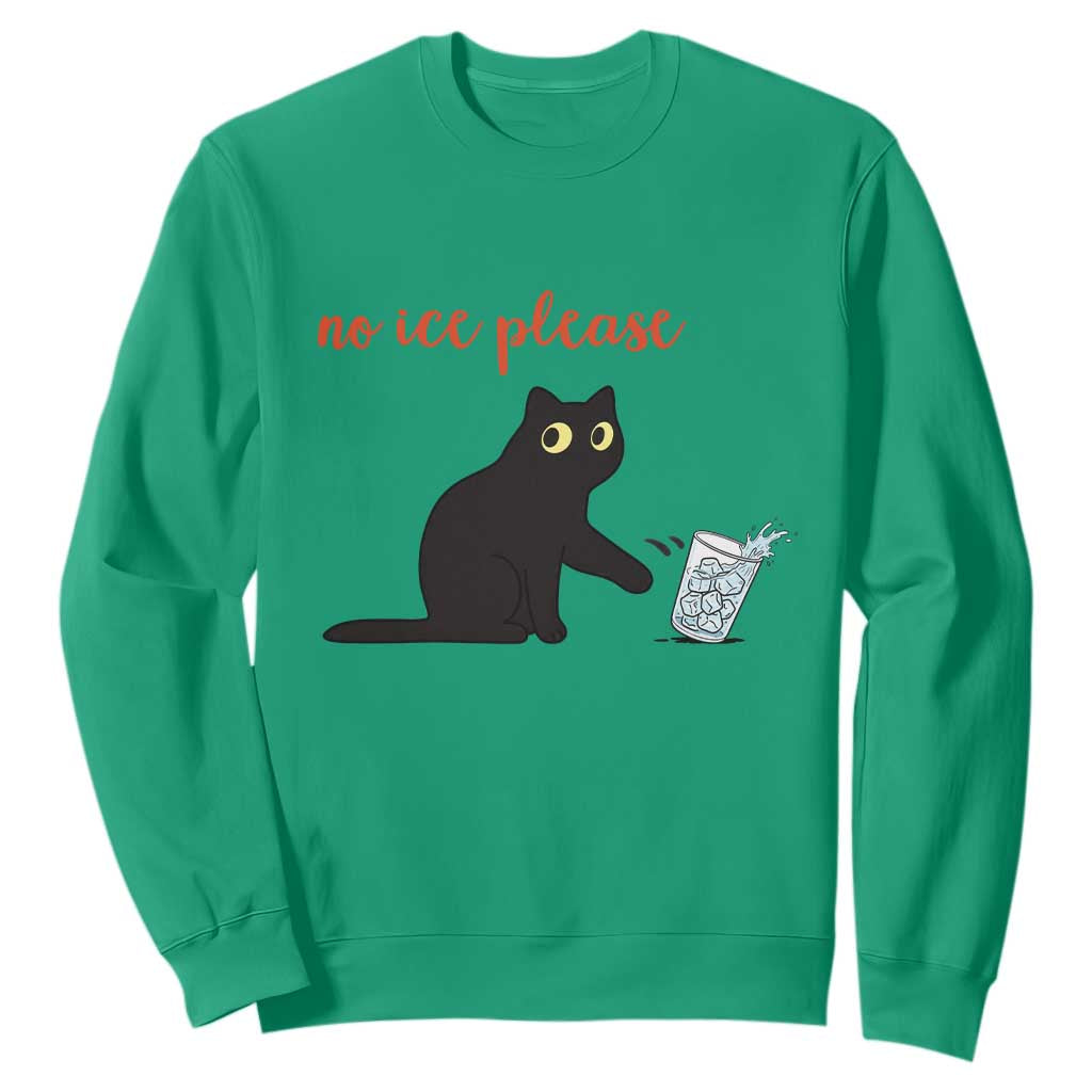 No Ice Please Sweatshirt Funny Cat Abolish ICE Meme Protest TS14 Irish Green Print Your Wear