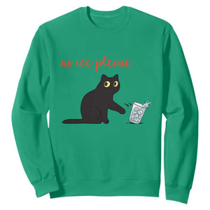 No Ice Please Sweatshirt Funny Cat Abolish ICE Meme Protest TS14 Irish Green Print Your Wear