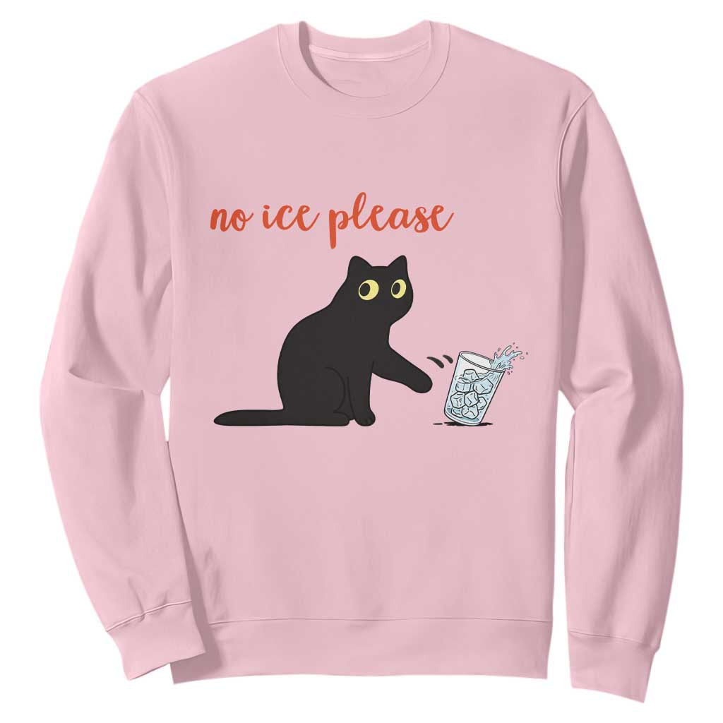 No Ice Please Sweatshirt Funny Cat Abolish ICE Meme Protest TS14 Light Pink Print Your Wear