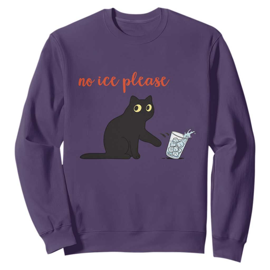 No Ice Please Sweatshirt Funny Cat Abolish ICE Meme Protest TS14 Purple Print Your Wear
