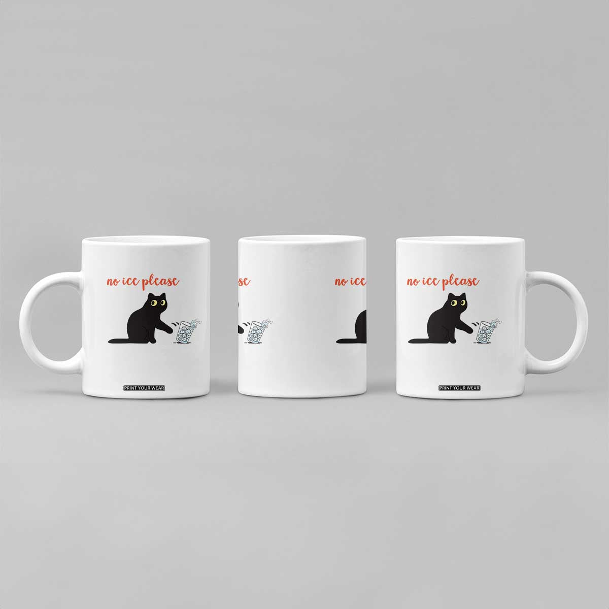 No Ice Please Coffee Mug Funny Cat Abolish ICE Meme Protest TS14 Print Your Wear