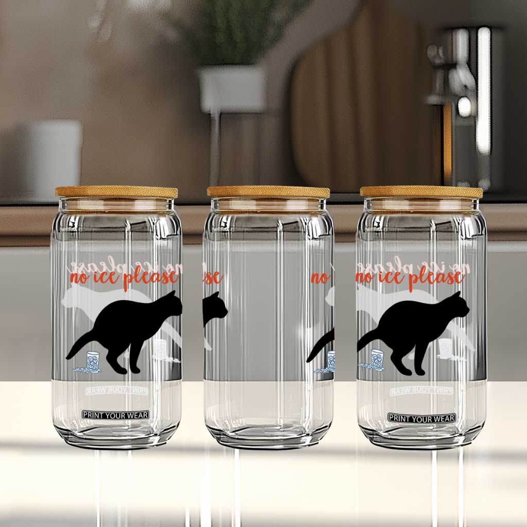 No Ice Please Glass Can Funny Cat Abolish ICE Meme TS14 Print Your Wear