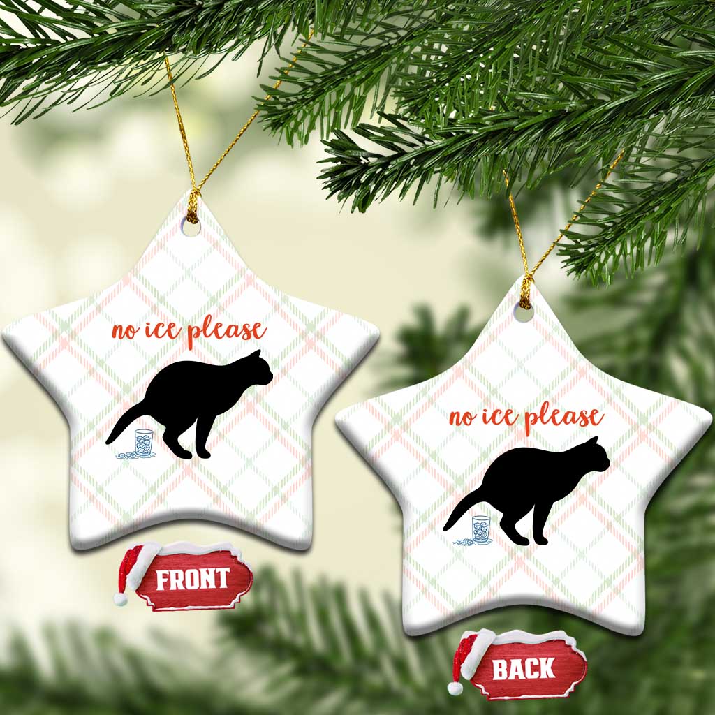 No Ice Please Ceramic Ornament Funny Cat Abolish ICE Meme TS14 Print Your Wear